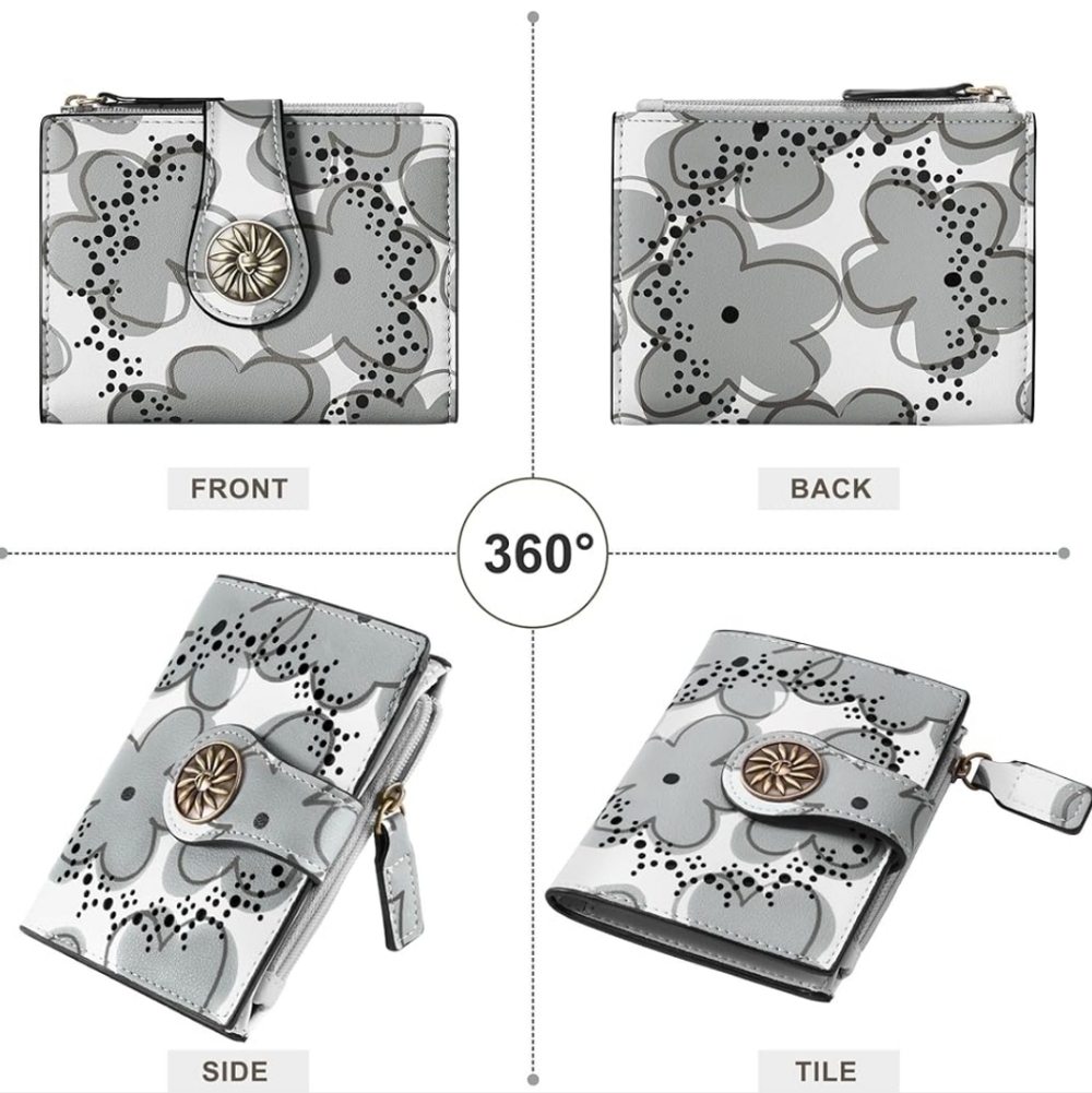 Floral Gray Women's Wallet